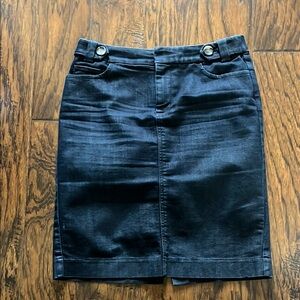 Banana Republic Black Denim Pencil Skirt